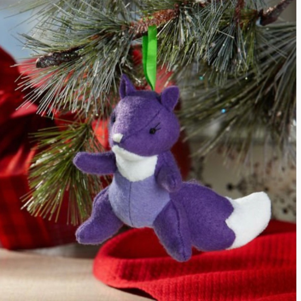Starbucks Plush Christmas Ornament -Fox NWT